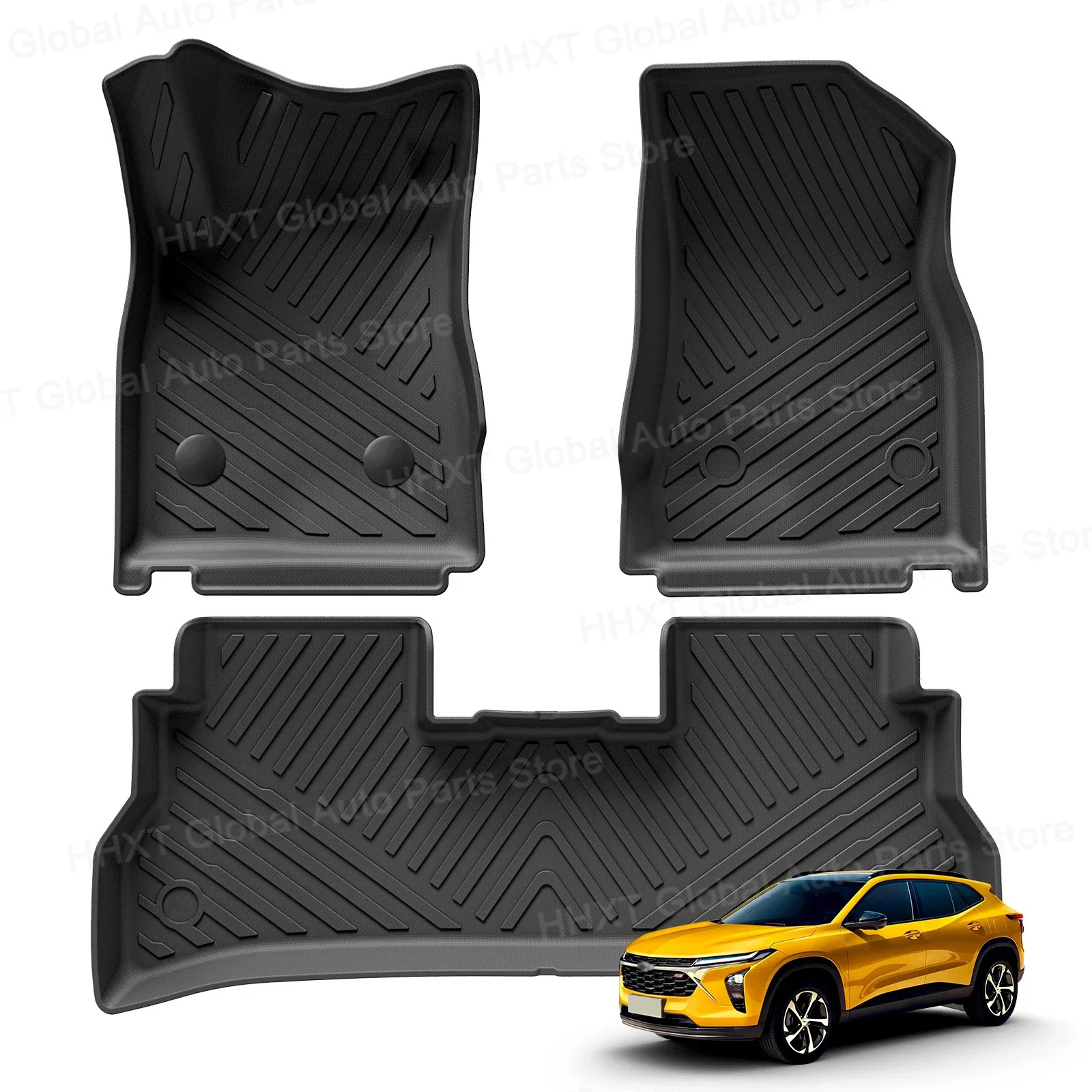 For Chevy Chevrolet Trax 2024 2025 Car Floor Mats Cargo Liner Trunk/Backrest Mat TPE 3D Left Rudder