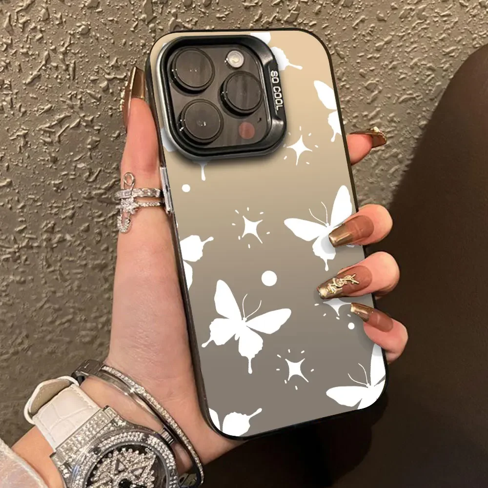 For Honor X6B X9B X8B X7B X7A X8A X9A X50I Black Butterfly Luxury Silver IMD Phone Case HonorX7B 4G X9a 5G X6b Back Cover Fundas