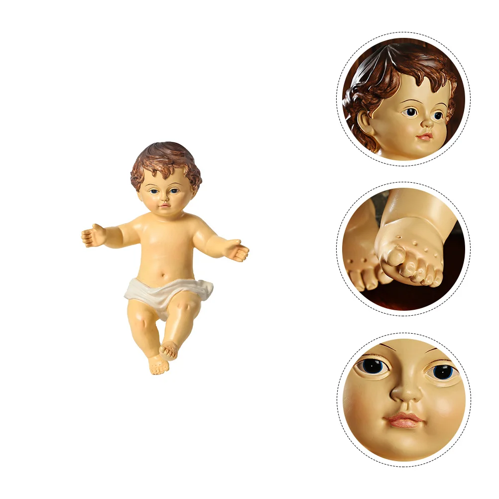 

Holy Child Ornament Saint Baby Church Adornment Ornaments for Kids Outdoor Resin Figurine Religious Mother