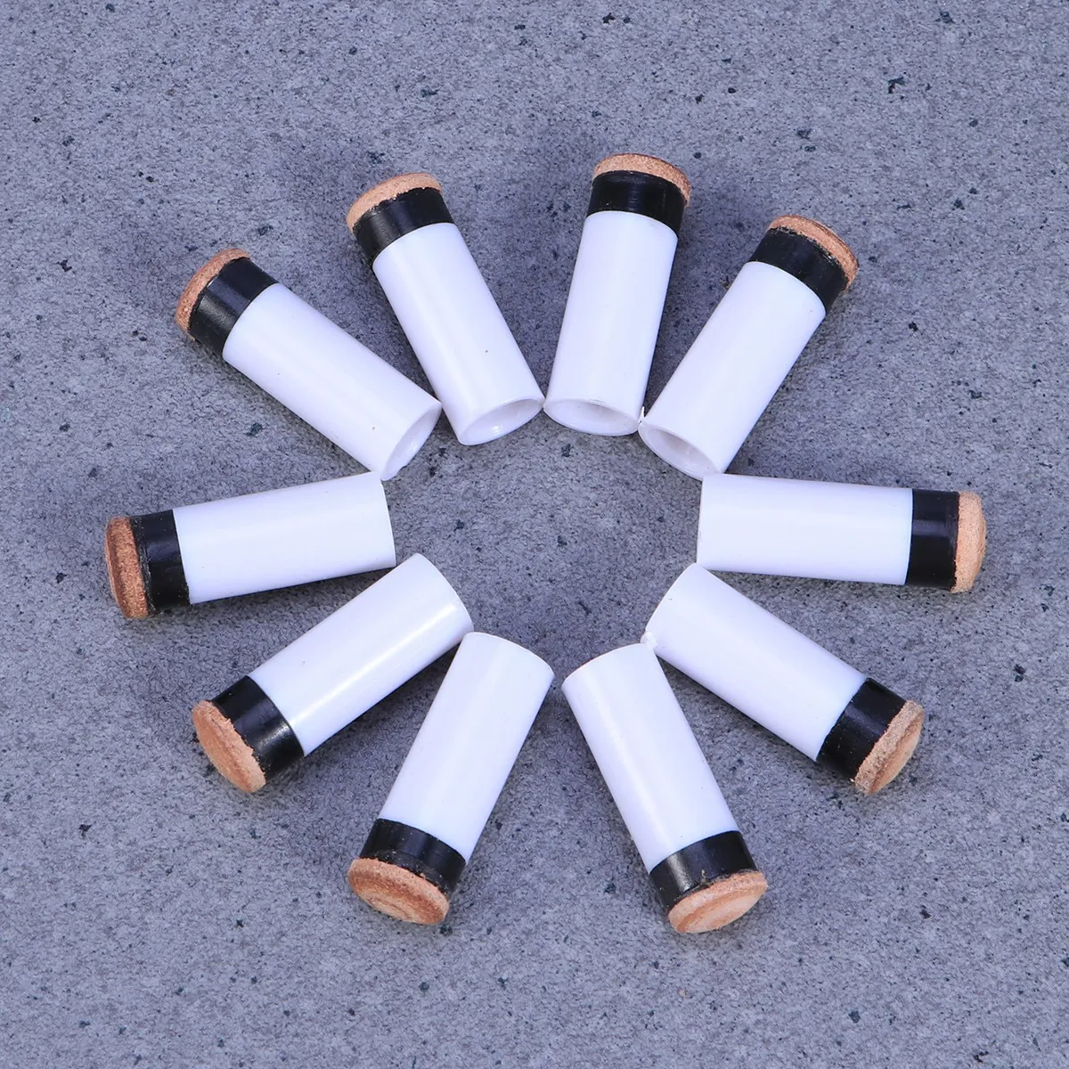 

10Pcs American Style Billiard Cue Ferrules Screw-on Replacement Tips Hard Pool Cue Tips for Preventing Splitting