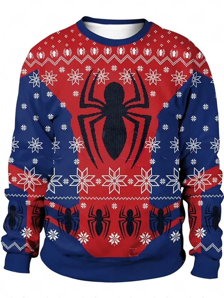 Superhero Spiderman Hoodies for Kids - Autumn Winter Crew Neck Sweatshirt Spider Man Cosplay Clothes for Boy And Girl Christmas