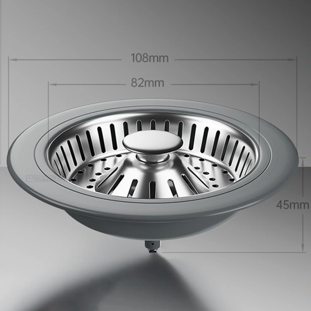 

Sink Drain Strainer Stainless Steel 3in1 Fine Mesh Filter Efficient for Clogging Fits Most Kitchen and Bathroom Sinks