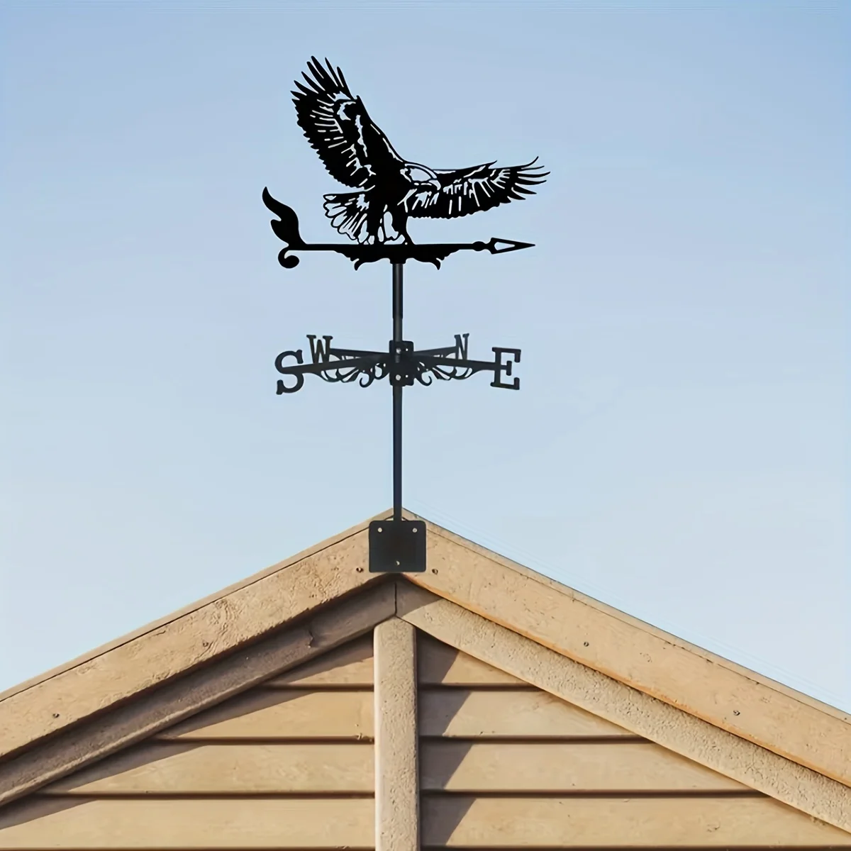 1Set Flying eagle wind vane, rust proof iron, ground insertion decoration, suitable for roofs, gardens, sheds, homes view 4
