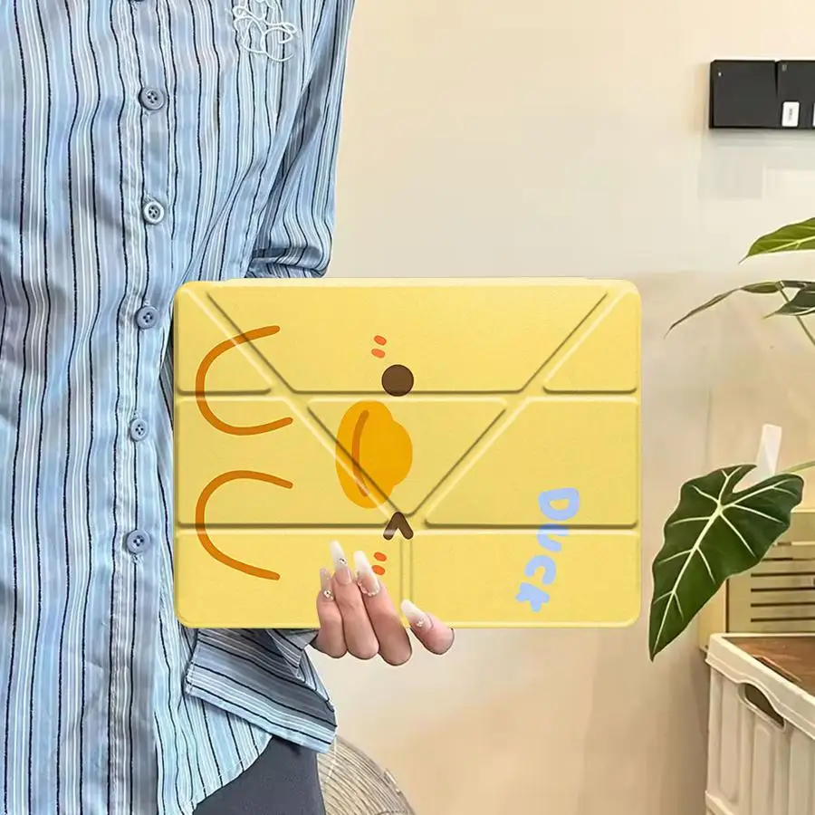 

Holder Cover Tablet Case For iPad Air 4 5 M3 M2 1 2 M4 11inch Mini 6 7 Pro 2025 Pro 11th 10th 9th 8th 7th 12.9inch Yellow