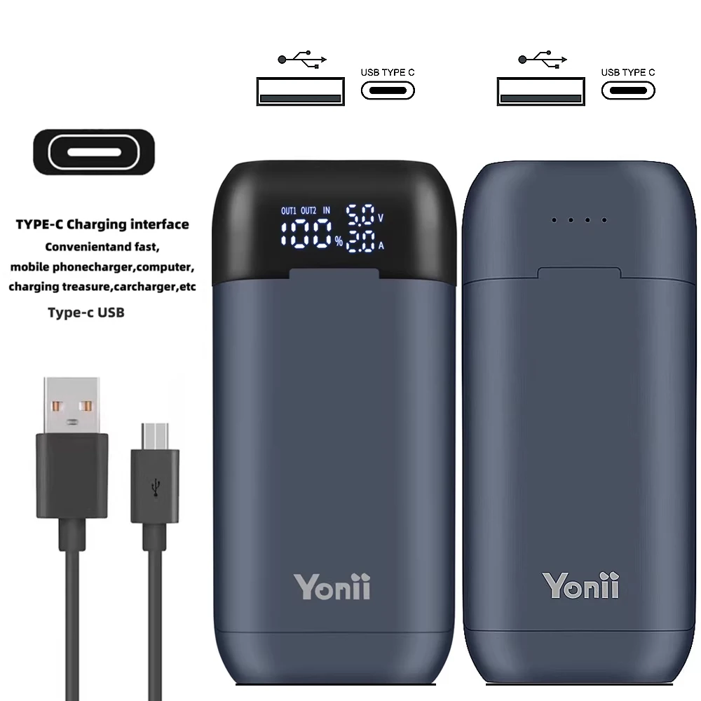 21700 detachable lithium battery storage box DIY power bank 2A 18650 battery charger Type-C charging