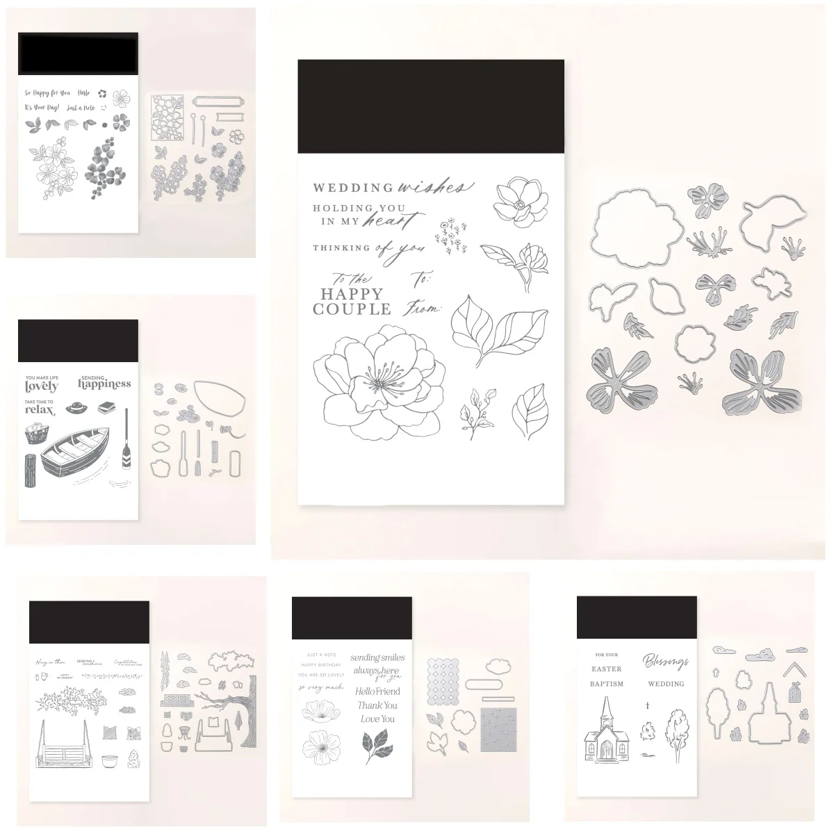 Frühlingsgarten-Blumen Boot 2026 Januar Neue Klarsicht-Stempel und Stanzformen für DIY-Karten, Scrapbooking, Dekoration und Bastelbedarf