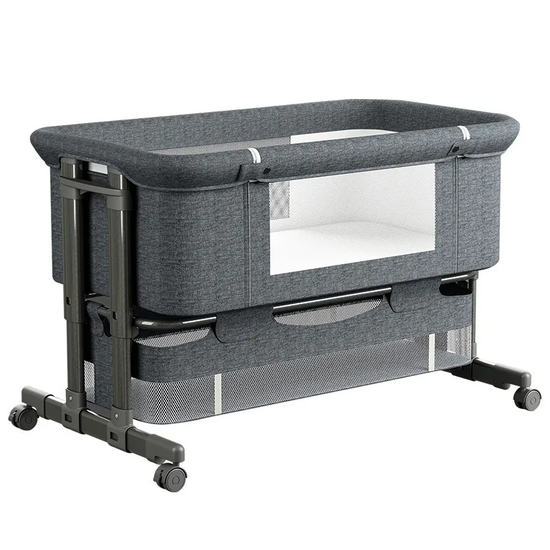 Double multifunctional crib splicing queen bed newborn  convenient bb crib movable Playpens