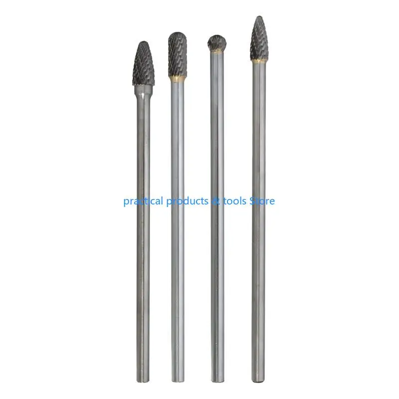 77JB โรตารี่ Burr Set Double Cut File Set Set Fits เครื่องมือโรตารี่