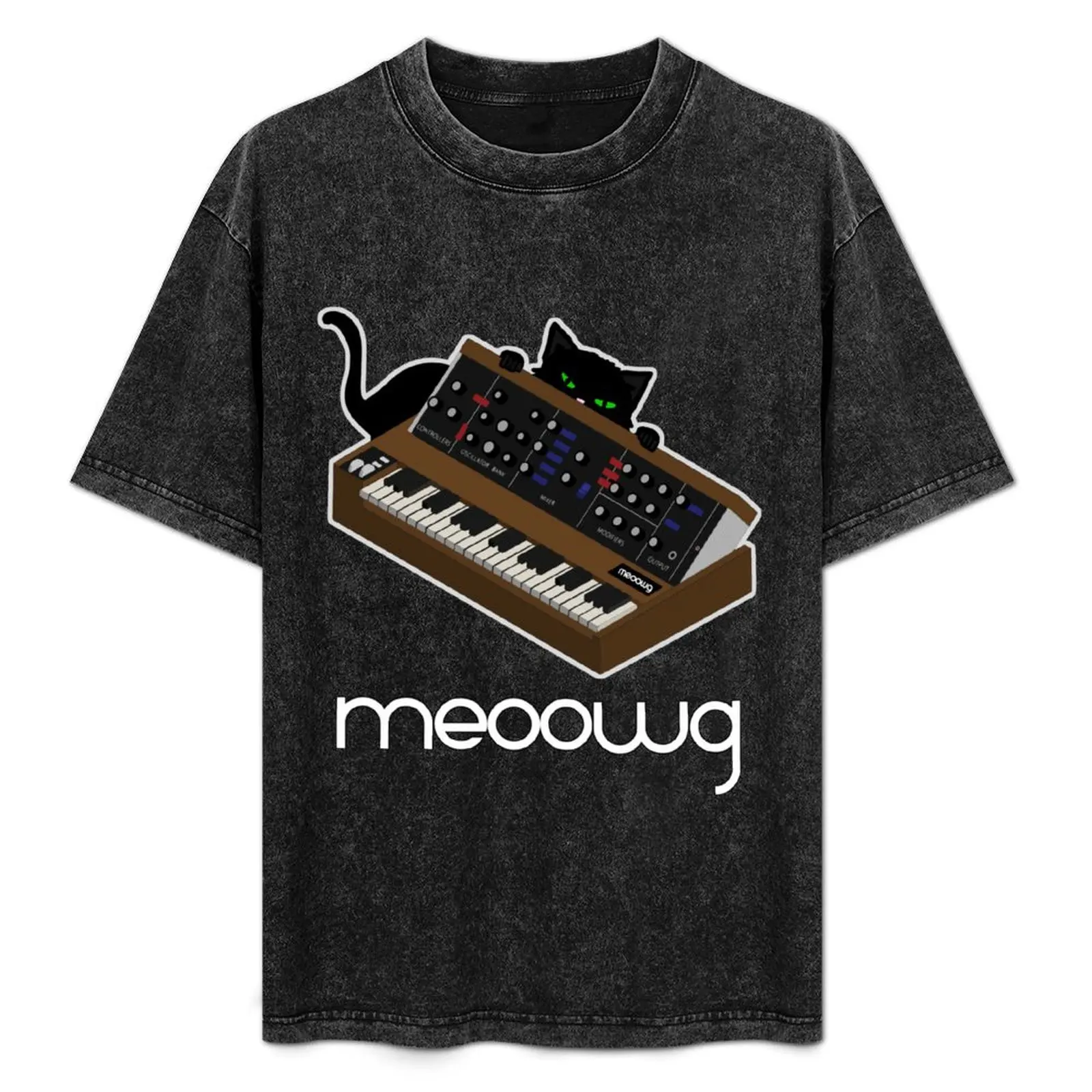 

synthesizer cat meow T-Shirt Independence Day Short Sleeve T-Shirt
