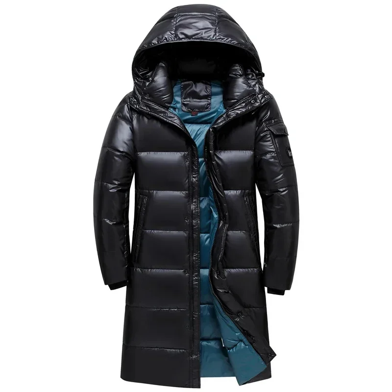 Winter Down Jacket For Men Long Warm Men\'s Feather Women Duck Coat Man Puffer Male Quilted Padded Parkas New