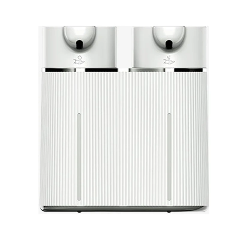 Double-Head Automatic Foam+Liquid Soap Dispenser Wall-Mounted USB Rechargeable Disinfectant Distributor Infrared Sensor