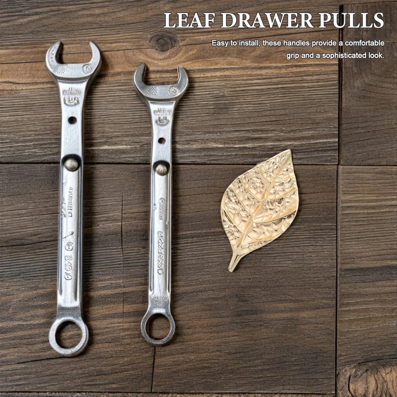 3Pcs Decorative Leaf Shape Knob Handles Smooth Grip for Various Furniture Pieces DIY Projects Leaf Shape Knob Handles