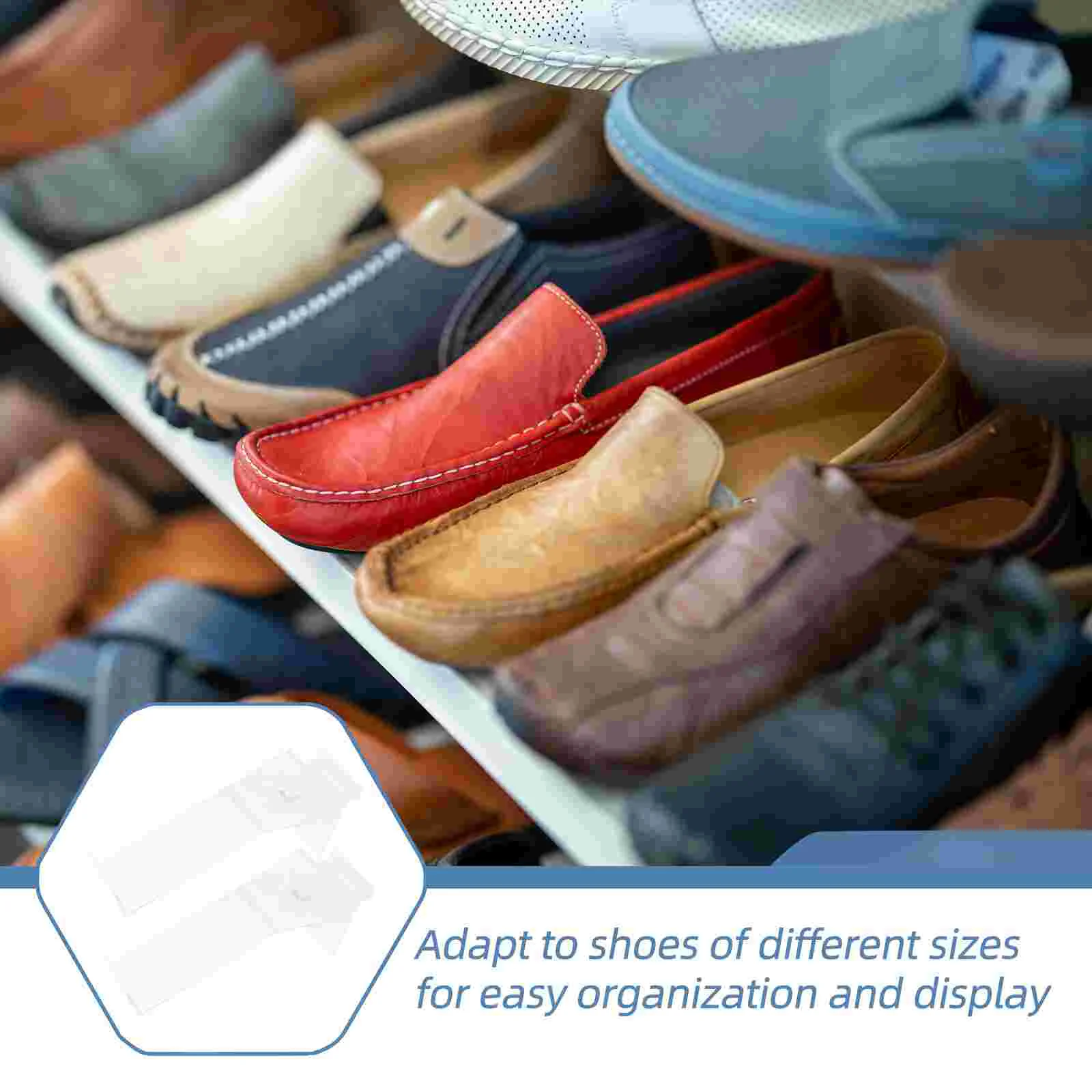 2Pcs Transparent Shoe Display Rack Holder Plastic Shoe Display Stand for High Heel Sandals Transparent Plastic Sandals Display S