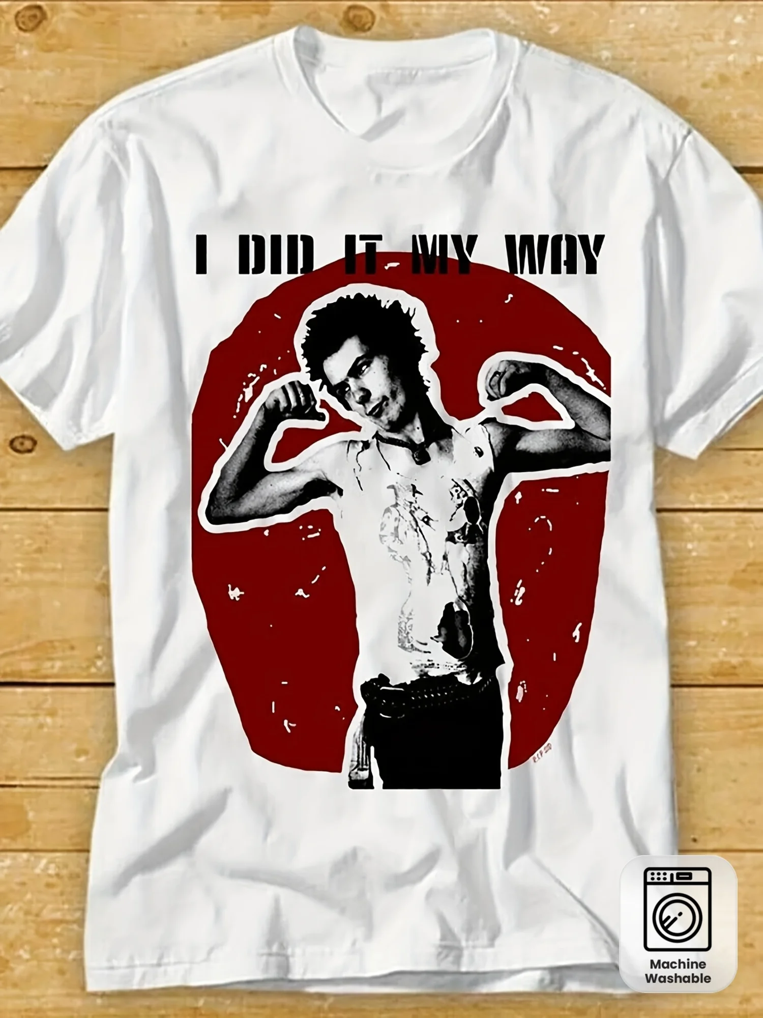 Sid V-Vicious I Did It My Way T-shirt Iconic Logo Print Short-Sleeve Casual Shirt Men's Women's Short-Sleeve T-Shirt