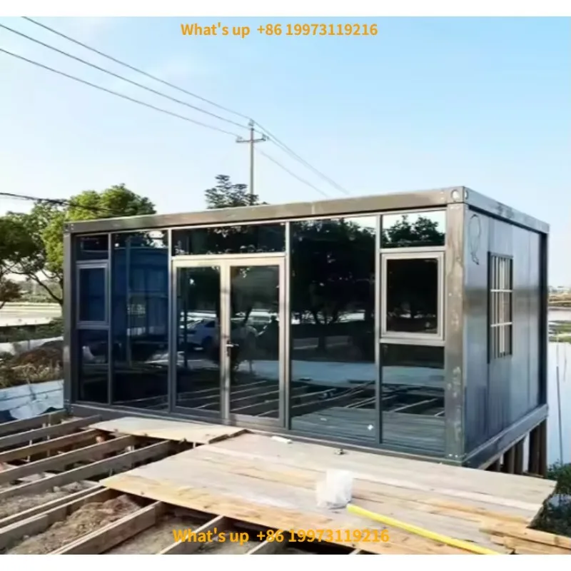 Contenedor Desmontable de 20 pies/40 pies, 2026, para Oficina Industrial, Tienda, Kiosco, Taller, Hotel, Almacén, Panel Sándwich de Acero, Escuela, Supermercado