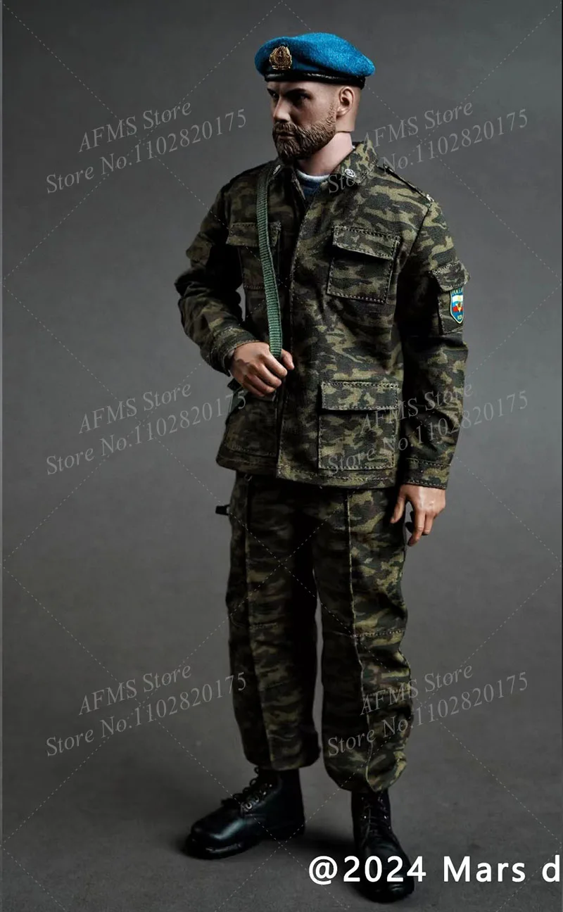 Rosyjski Żołnierz Radziecki 1/6 Mundur Wojskowy Outdoorowy Taktyczny Strój Bojowy Torba Akcesoriów Pasuje do Figurki Akcji 12"