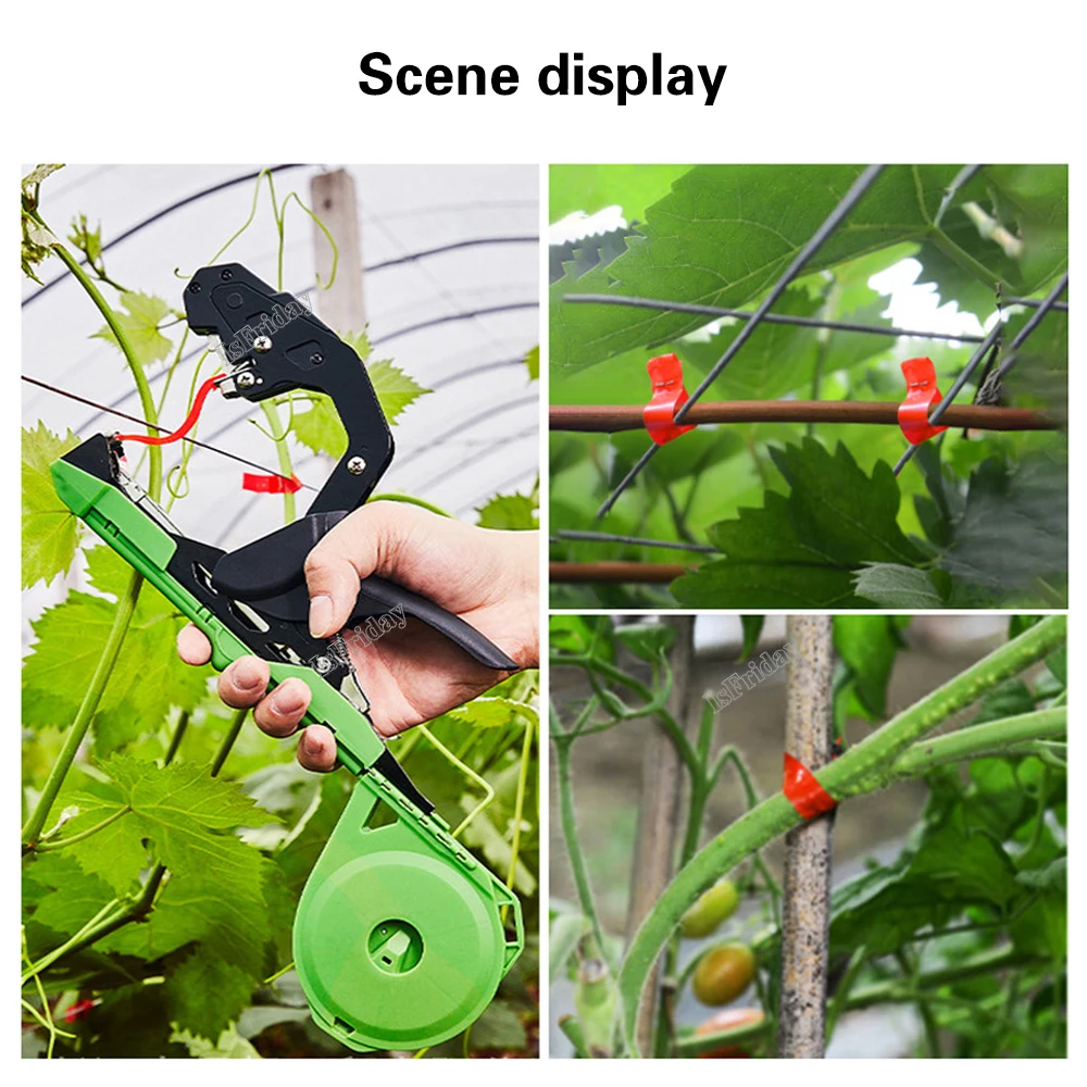 Plant Tying Machine Plant Branch Hand Tying Binding Machine with Garden Vine Tying Tape Vineyard Tool Plant Tape Gun Garden Tool