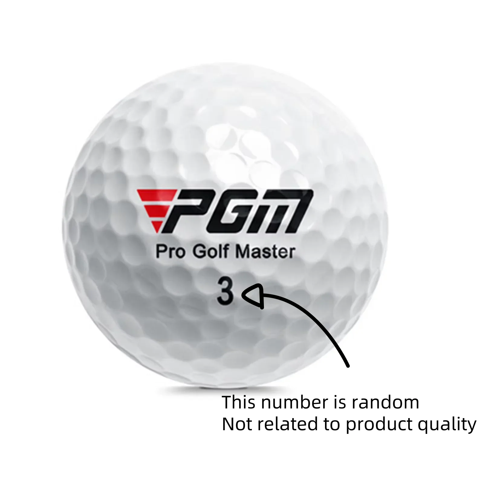 Offizielle 3-lagige Premium-Golfbälle von PGM üben das Wettbewerbs-Performance-Training für den Abstand, gerade Schüsse, Golf-Design für den Sport – Detail 5