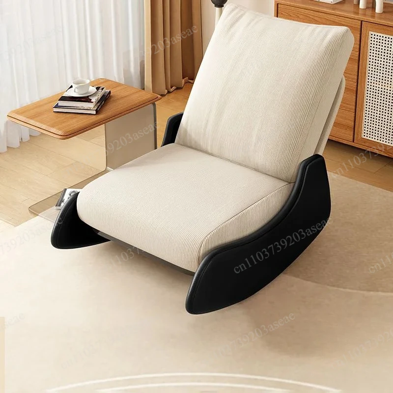 Ergonomic Adjustable Lazy Chair, Fold Rocking Recliner for Living Room Balcony Rest