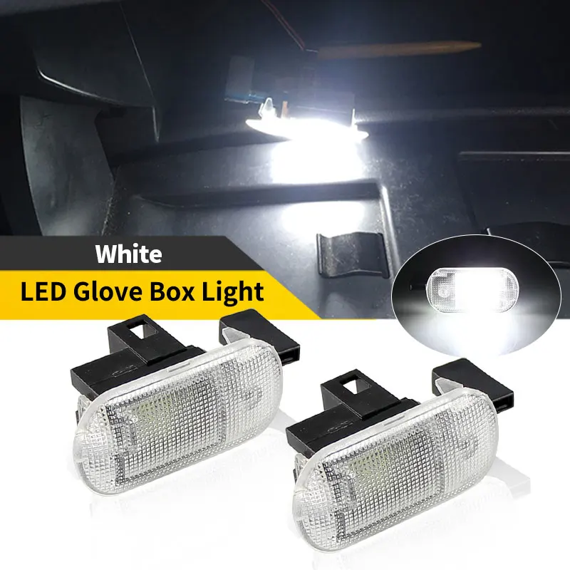 1PC/2PCS For Skoda Yeti Superb Octivia Fabia White 12V LED Glove Box Light Storage Compartment Bulbs OEM# 1J0947301/1J0947311