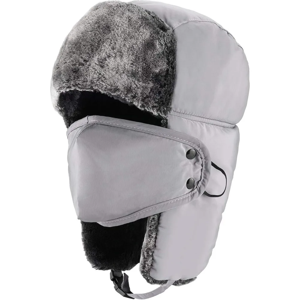 

Зимние шапки для женщин и мужчин, шапка с ушками, теплые русские шапки-бомберы для холодной погоды