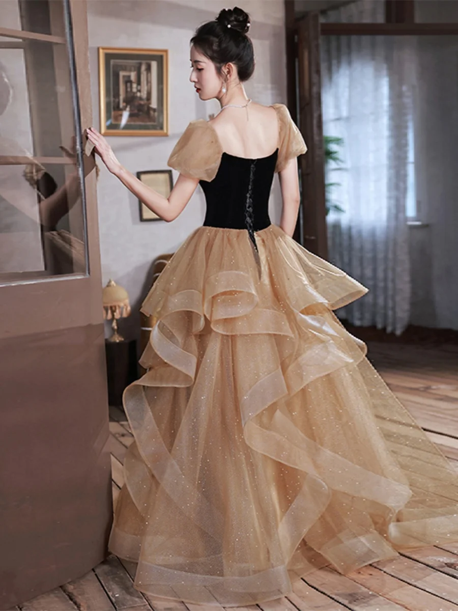 

Princ Sle One oulder Long Evening Gown for Adult Ceremony aduation Ball Luxury mat Birthday Par Dr
