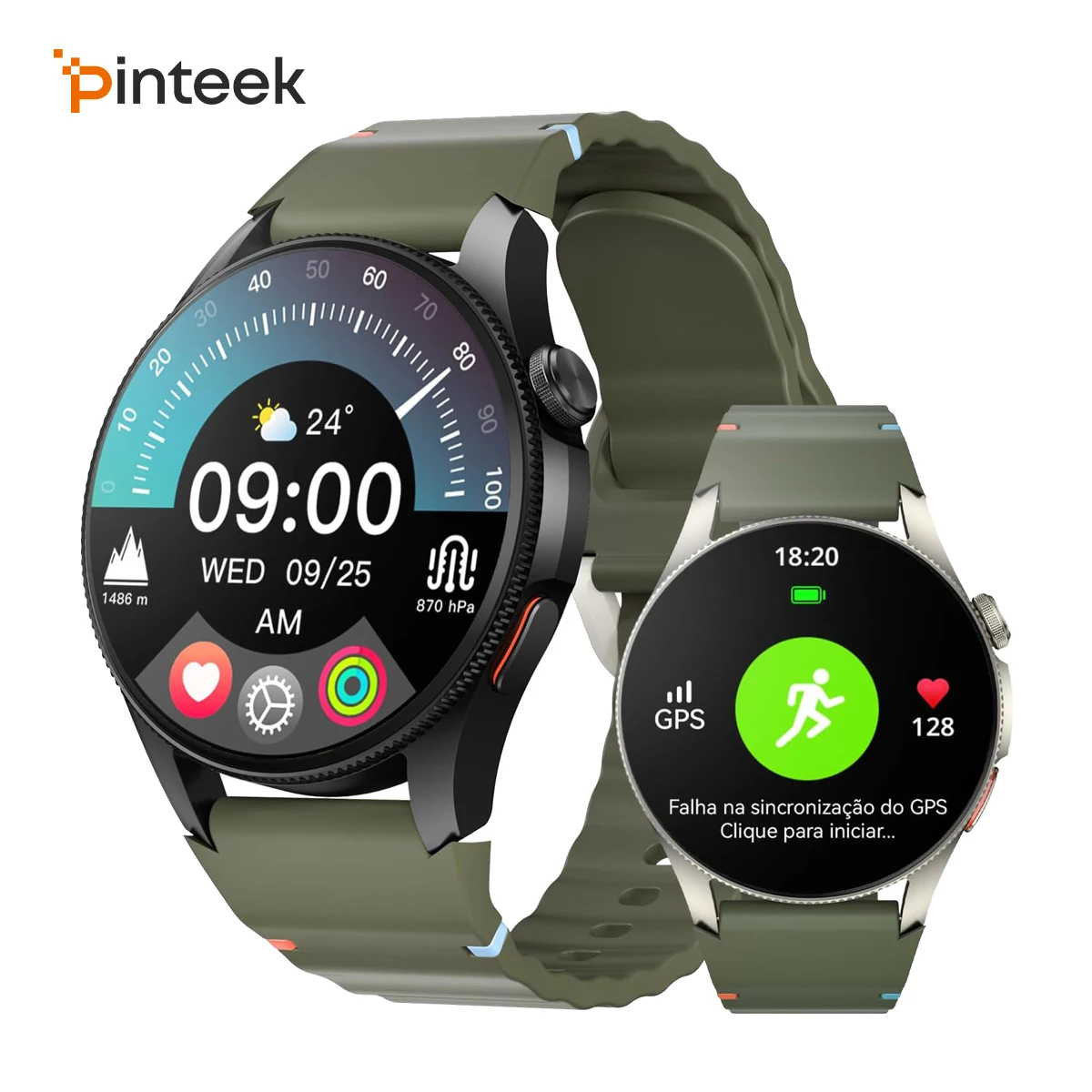 

AURAFIT G12 Smartwatch 1.43" AMOLED Ai Voice/Bluetooth Call GPS Fitness Tracker Heart Rate/SpO2/150+ Sports 3ATM Watch Swimming