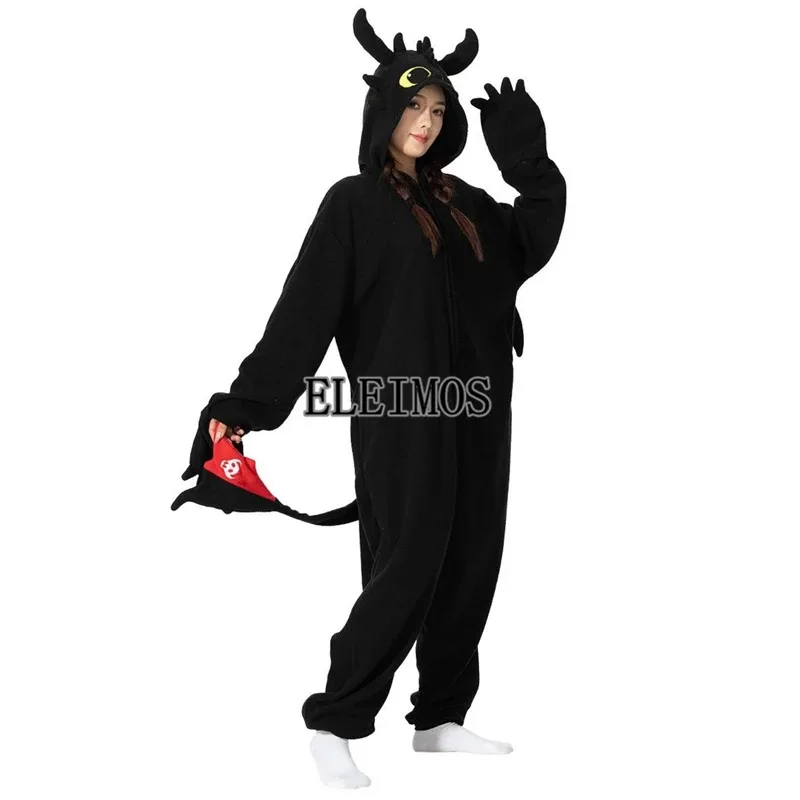 

New ★ Kigurumi Onesie Cartoon Tothless Pajamas For Adult Women Men Animal Pyjamas Homewear Halloween Cosplay Party Cos★ 2025 qi☆