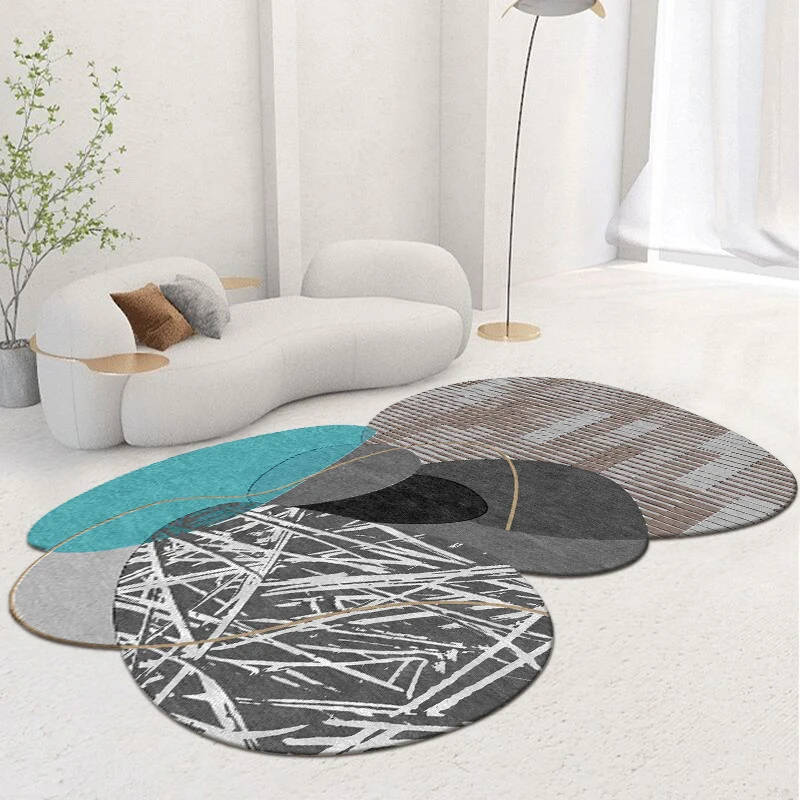 Light Luxury Irregular Shape Rug Nordic Living Room Rugs Simple Bedroom Decor Bedside Carpet Large Area Cloakroom Study Carpets