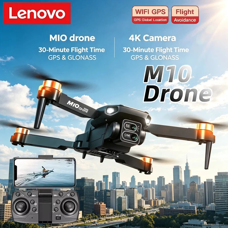 

Lenovo M10 8K Dual Camera Drone Brushless Motor 360° Obstacle Avoidance WiFi FPV with Screen Foldable Professional RC Quadcopter