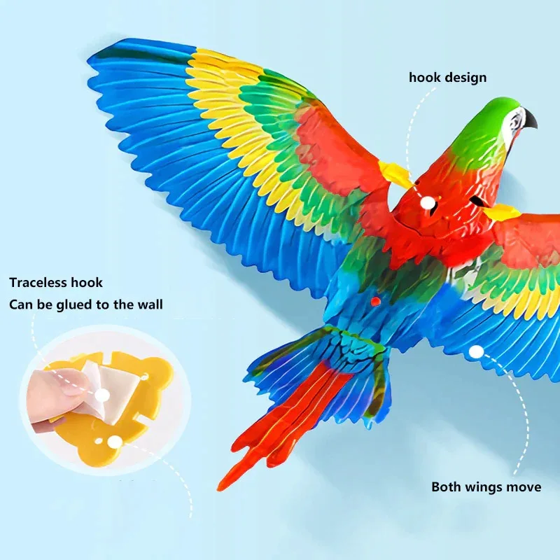 NONOR Cat Interactive Toys Simulation Bird Electric Hanging Eagle Flying Bird Cat Teasering Play Cat Stick Scratch Rope Pet Toys