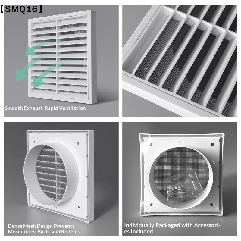 1Pcs Durable PP Air Exhaust Outlet Fresh Efficient Ventilation Grille For Wall Ceiling Openings Vermin Rodent Protection【SMQ】