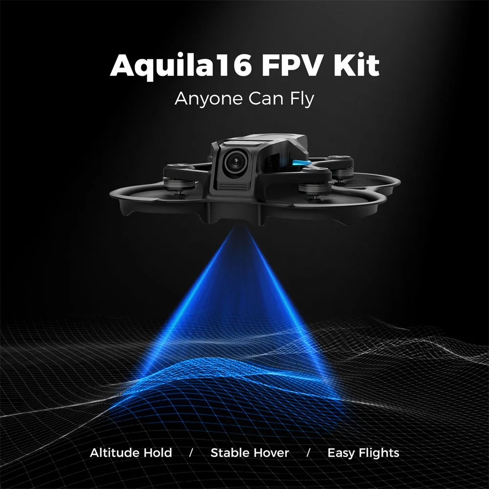 ชุด FPV BETAFPV Aquila16 พร้อม ELRS 2.4G LiteRadio 2 SE VR03 แว่น FPV Aquila 16 VTX 25-350mW มอเตอร์ Brushless 1102 18000KV