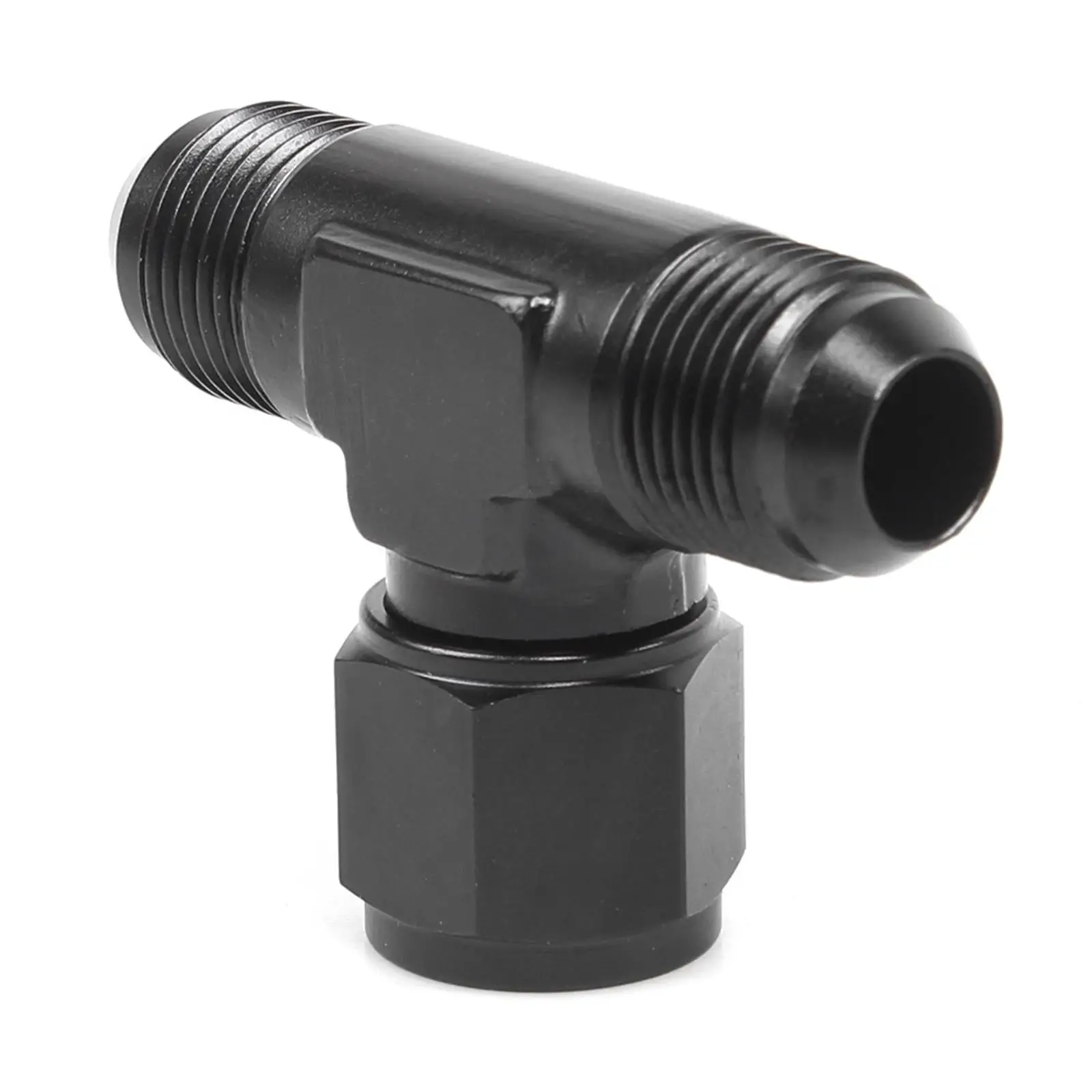 AN8 AN6 Tee Adapter Aluminum Alloy Oil Cooler Bulkhead Fitting Universal Automotive Hose Connector for Fluid Transfer