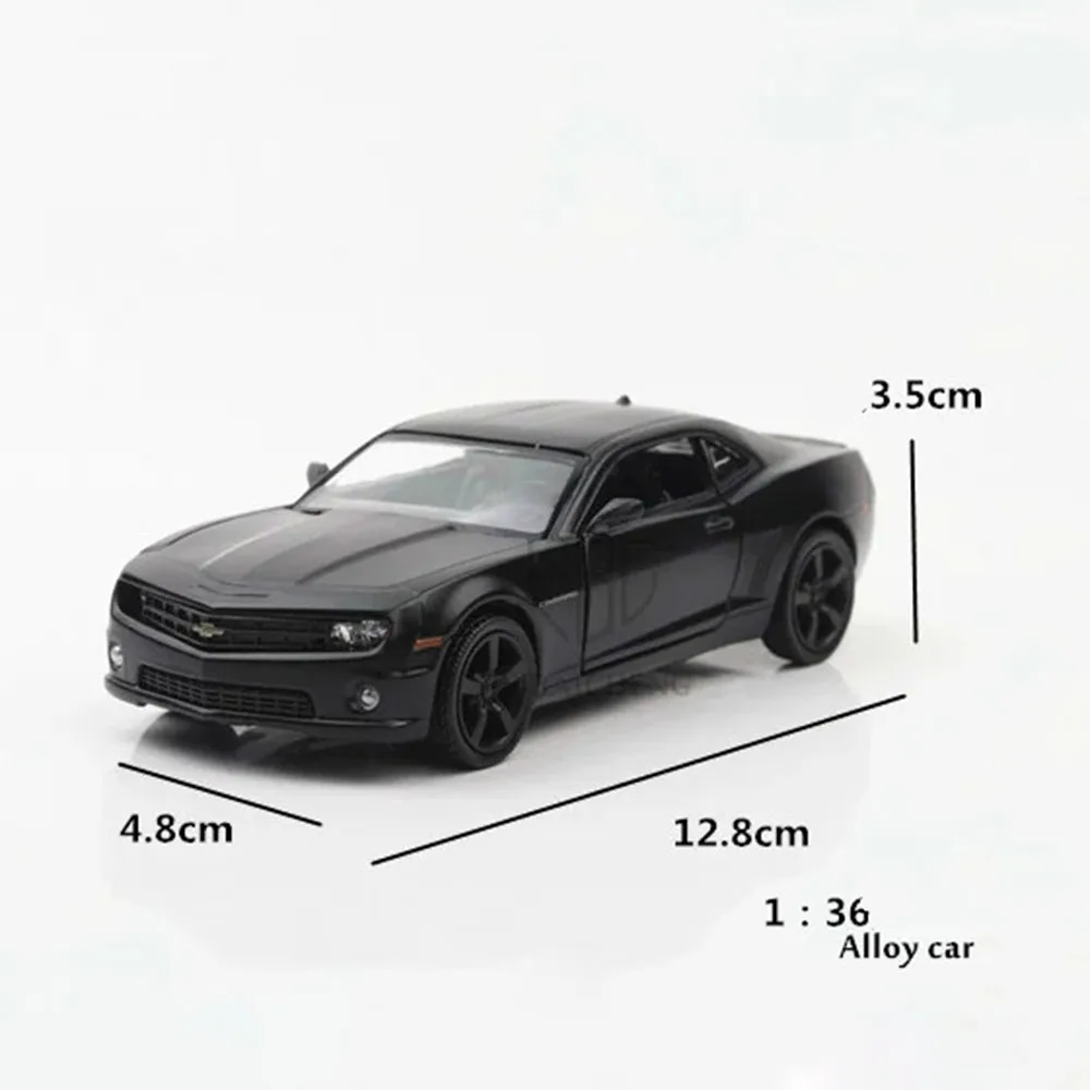 1/36 Chevrolet Camaro Alloy Diecast Car Model Toy 2 Doors Opened Pull Back Cars Birthday Gifts For Children Adult Collections