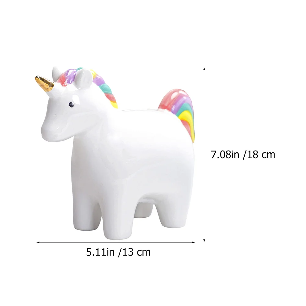 برطمان توفير وحيد القرن مصنوع بحرفية رائعة وحاوية عملات معدنية إبداعية لتزيين المكتب وعاء توفير وحيد القرن لتزيين المكتب #4