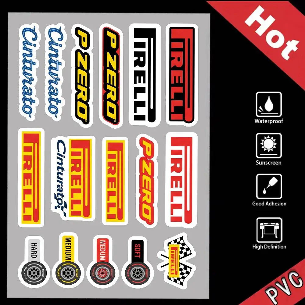 Pegatina Reflectante Impermeable de Larga Duración PIRELLI, para Ocultar Arañazos, Apta para Motocicletas, Coches, Cascos, Refrigeradores