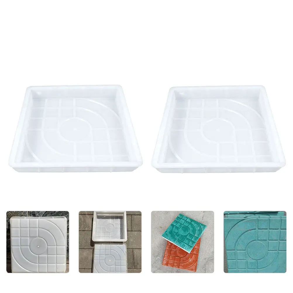 

2Pcs Plastic Pavement Mold Reusable Concrete Cement Mould for Stepping Stones DIY Paving Plastic Pavement Mold