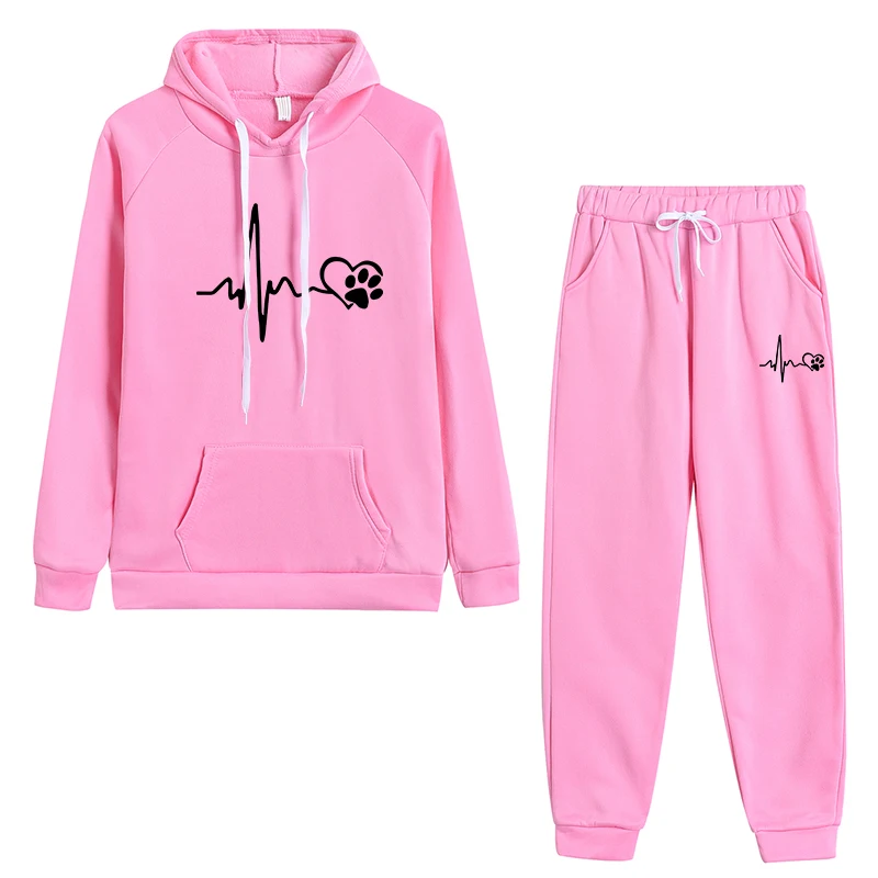 Personalized 2 Piece Sets Women Outfit Causal Tracksuit 2023 Fashion Hoodies and Sweatpants Training Jogging Sportswear Pullover