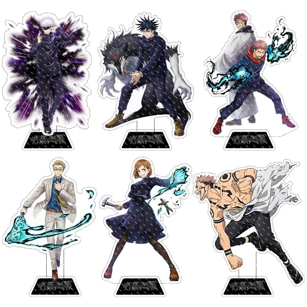 Anime Jujutsu Kaisen Keychain Acrylic Figure Stand Model Custom Pattern Halloween Christmas Children's Gift