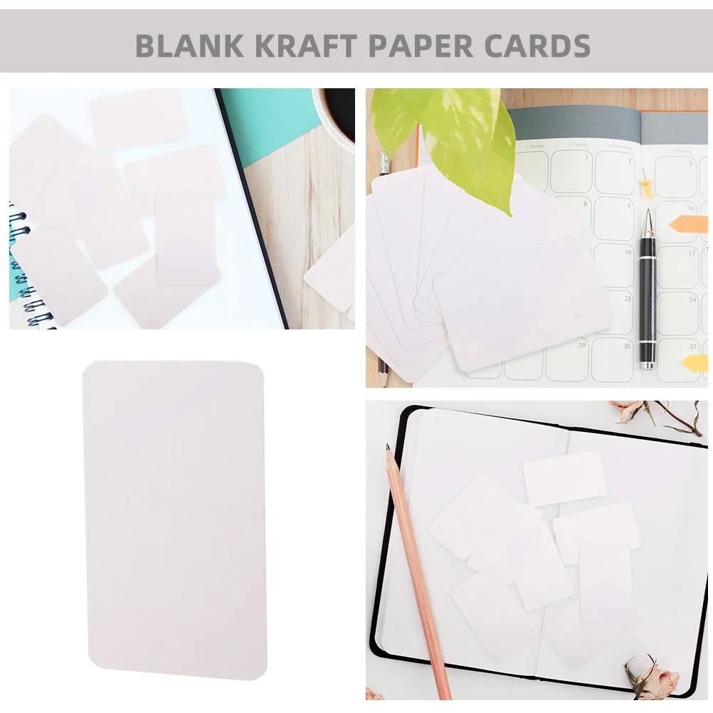 500 stuks blanco kraftpapier kaarten dikke notitiekaarten voor thuisstudie kantoor flashcards memo creatieve blanco visitekaartje