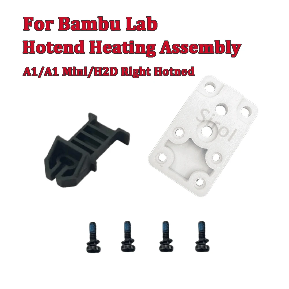 

High Quality Accessories For Bambu Lab A1 H2D A1 Mini Hotend Heating Assembly Block Zirconia H2D Hotend Right Mounting Kit