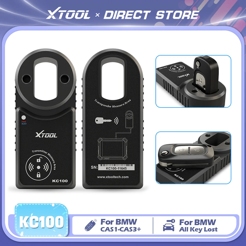 XTOOL KC100 Car Key Programming Chip Programmer ECU Reader For Benz Infrared Key Write MCU/EEPROM Chip Work With X100 PAD3 SE