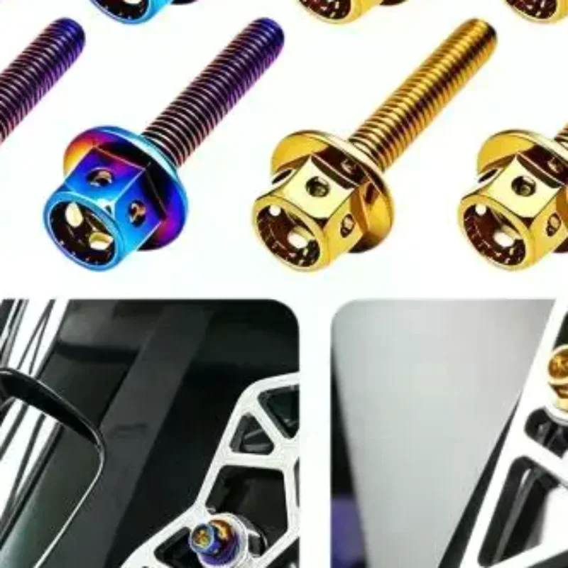 4PCS/SET Full CNC Stainless M5X25mm Visor Bolts For NMAX / PCX / AEROX / ADV Flower Design