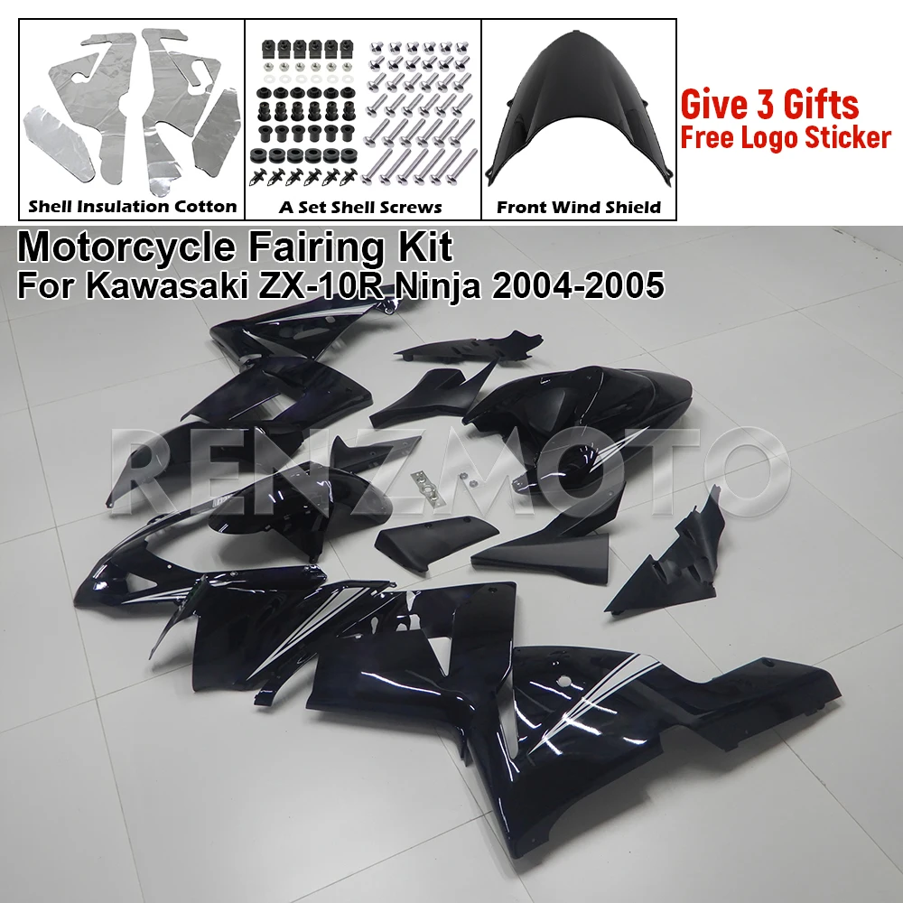 

Motorcycle Accessories Fairings Injection Mold Painted ABS Plastic Bodywork Kits For Kawasaki ZX-10R Ninja 2004-2005 K1005