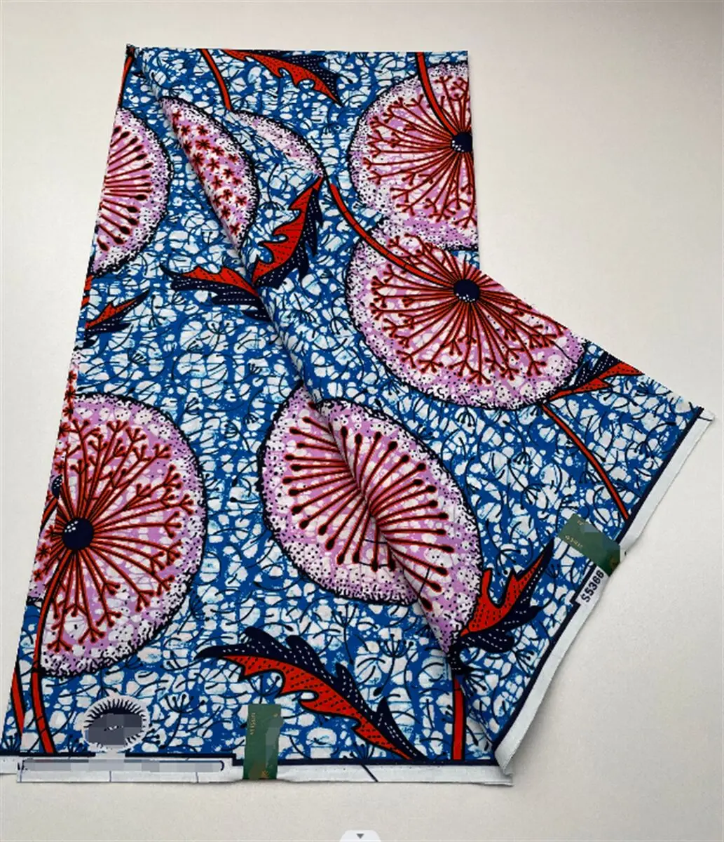 

New Fashion High Quality Original 100% Cotton Wax Prints Guaranteed Veritable Ankara African Real Wax Fabrics Soft Women Pagne