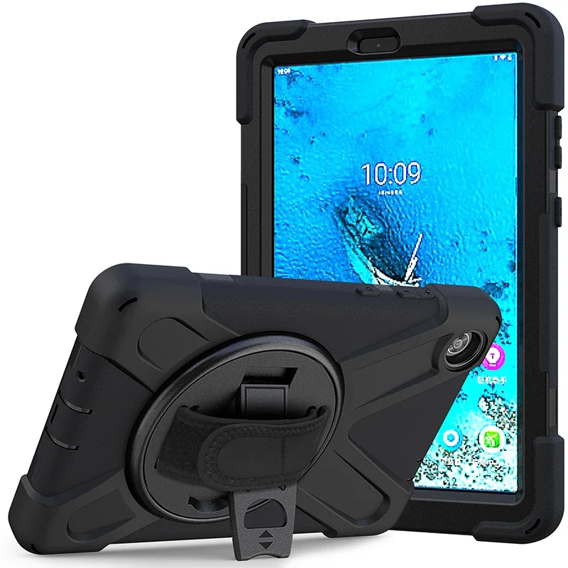 Case For Lenovo Tab M8 8 inch 2019 2021 TB8505X TB8505F TB8506F Tablet Case Kickstand Holder Shoulder Strap 360 Rotation Cover