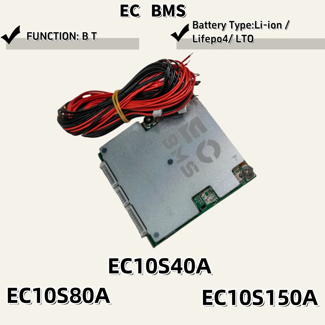 EC BMS 10S 40A 80A 150A 12V 24V 72V 30A 50A 60A 100A 120A 200A 3S 4S 5S Smart Bluetooth bms Li-ion Lifepo4 LTO Батарея Power bms
