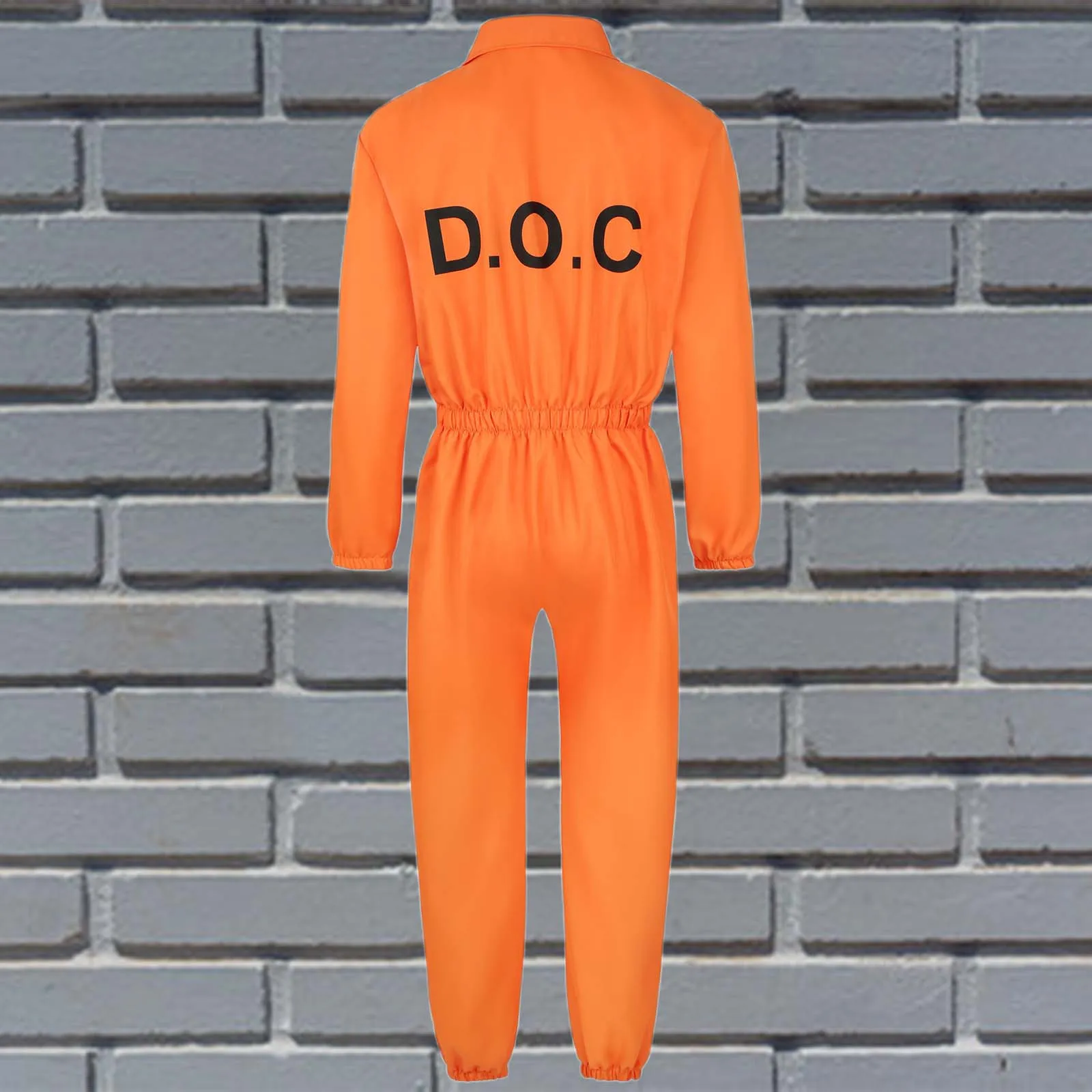 Halloween Adult Prisoner Cosplay Costume Orange Jumpsuit Unisex Mardi Gras Fancy Party Outfit For Men Women Stage Jumpsuit