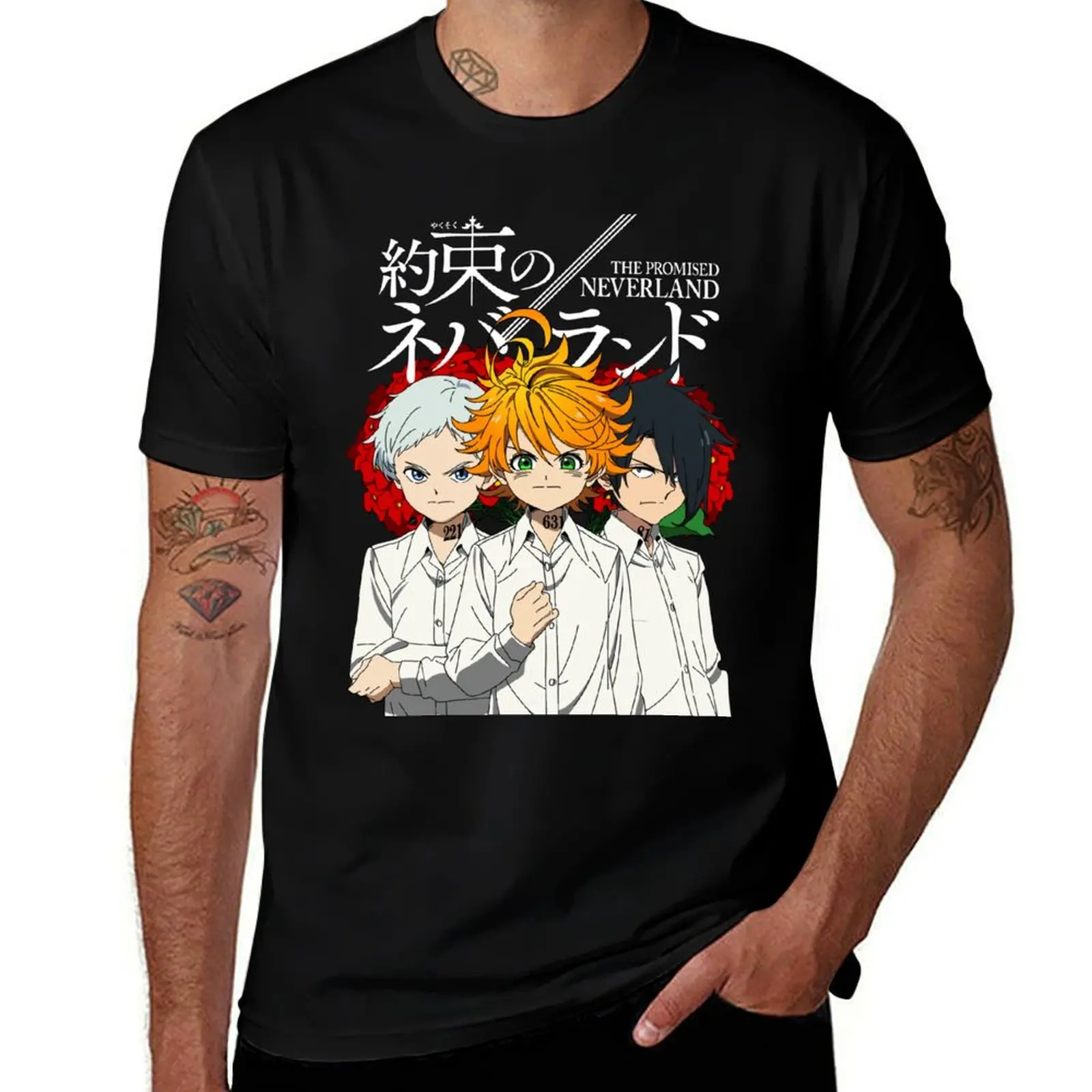 

The Promised Neverland - Yakusoku no Neverland футболка мужская простая мужская футболка с рисунком футболки с принтом для мужчин футболка